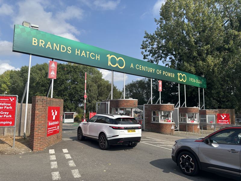 The Brands Hatch entrance sign