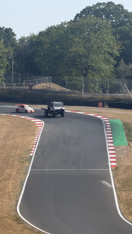 A Fun Cup car rounding the hairpin at Brands Hatch